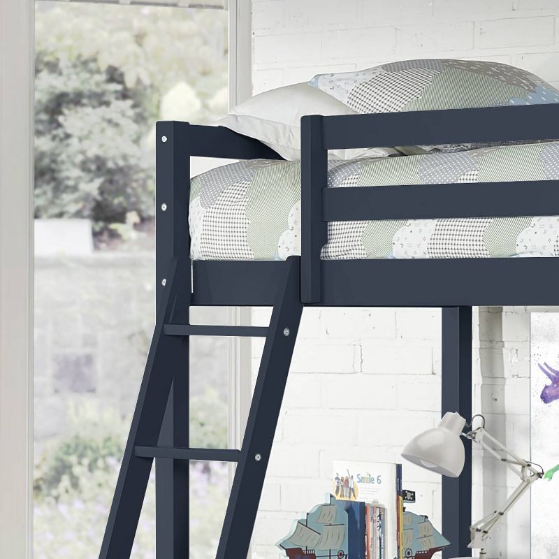 Twin Caspian Loft Bed Navy - Hillsdale Furniture