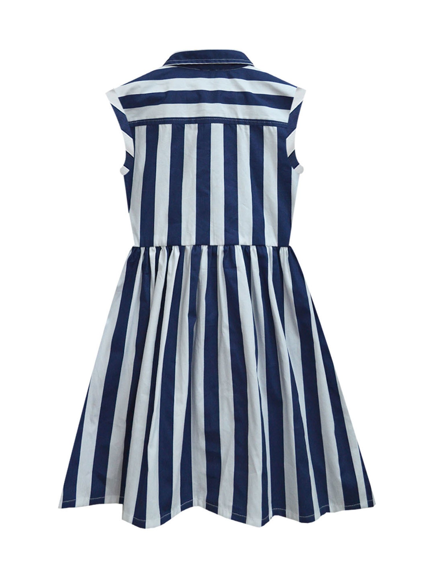 A.T.U.N. Navy & White Striped Shirt Dress