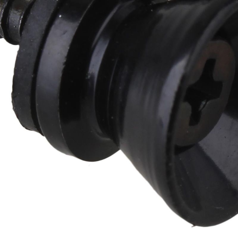 BQLZR 12.5mm Dia Black Plating Guitar Strap Lock Pack of 20