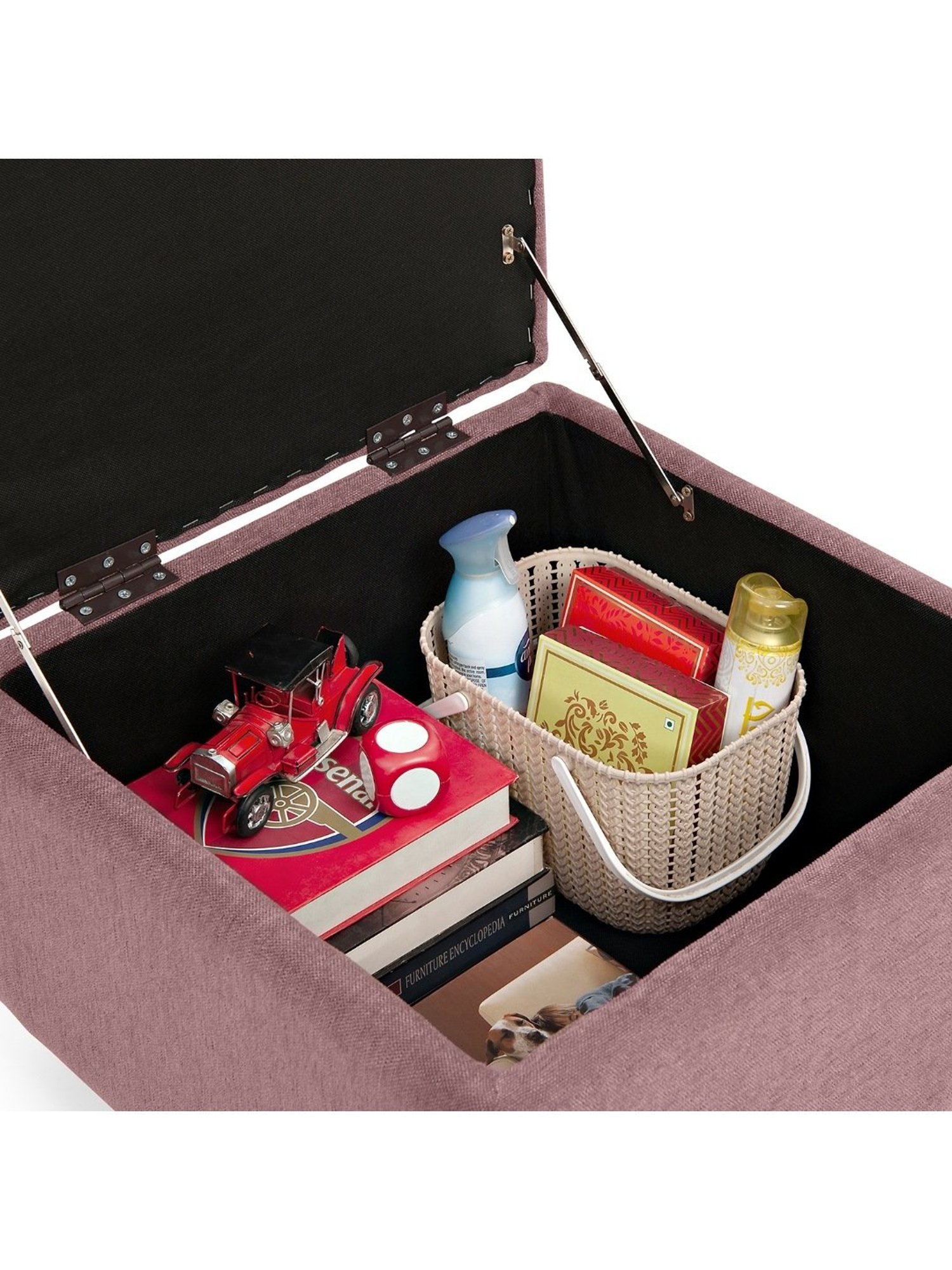 Duroflex Zivo Plus Pink Solid Wood Ottoman