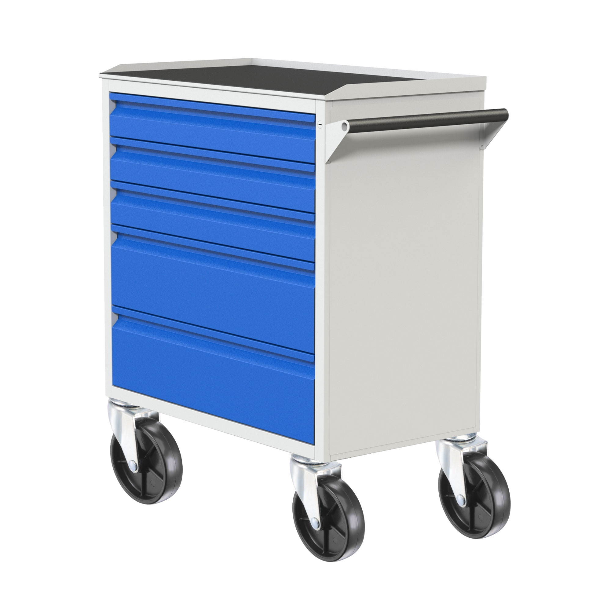 Swivel Stem Caster 3" Diameter 66Lbs Load Capacity, for Workbench Trolley, TPE, Black, Pack of 4