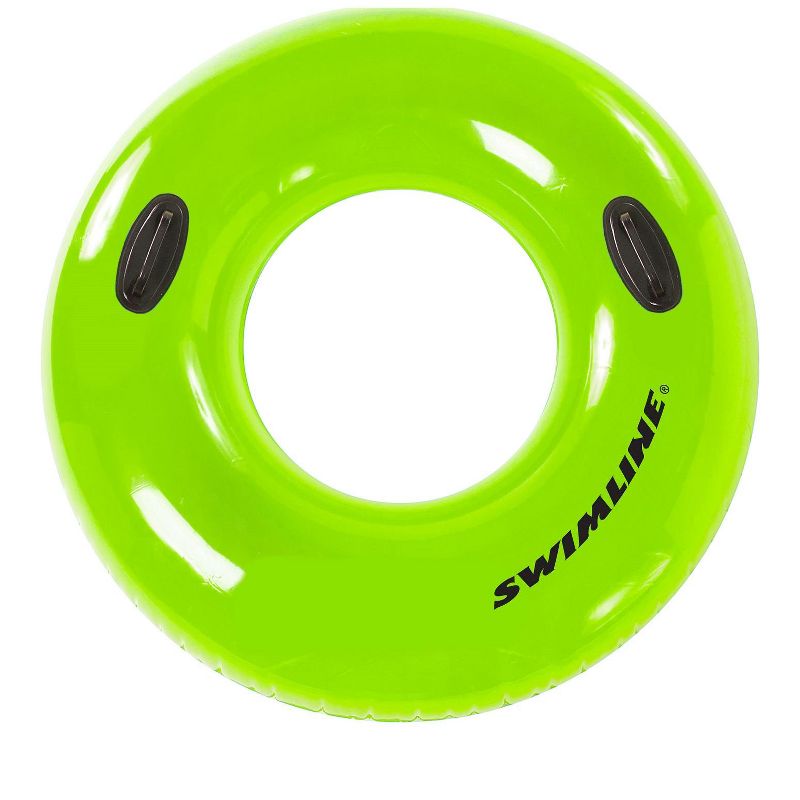 Swimline 42" Water Sports Inflatable 1-Person Swimming Pool Inner Tube Ring Float - Green