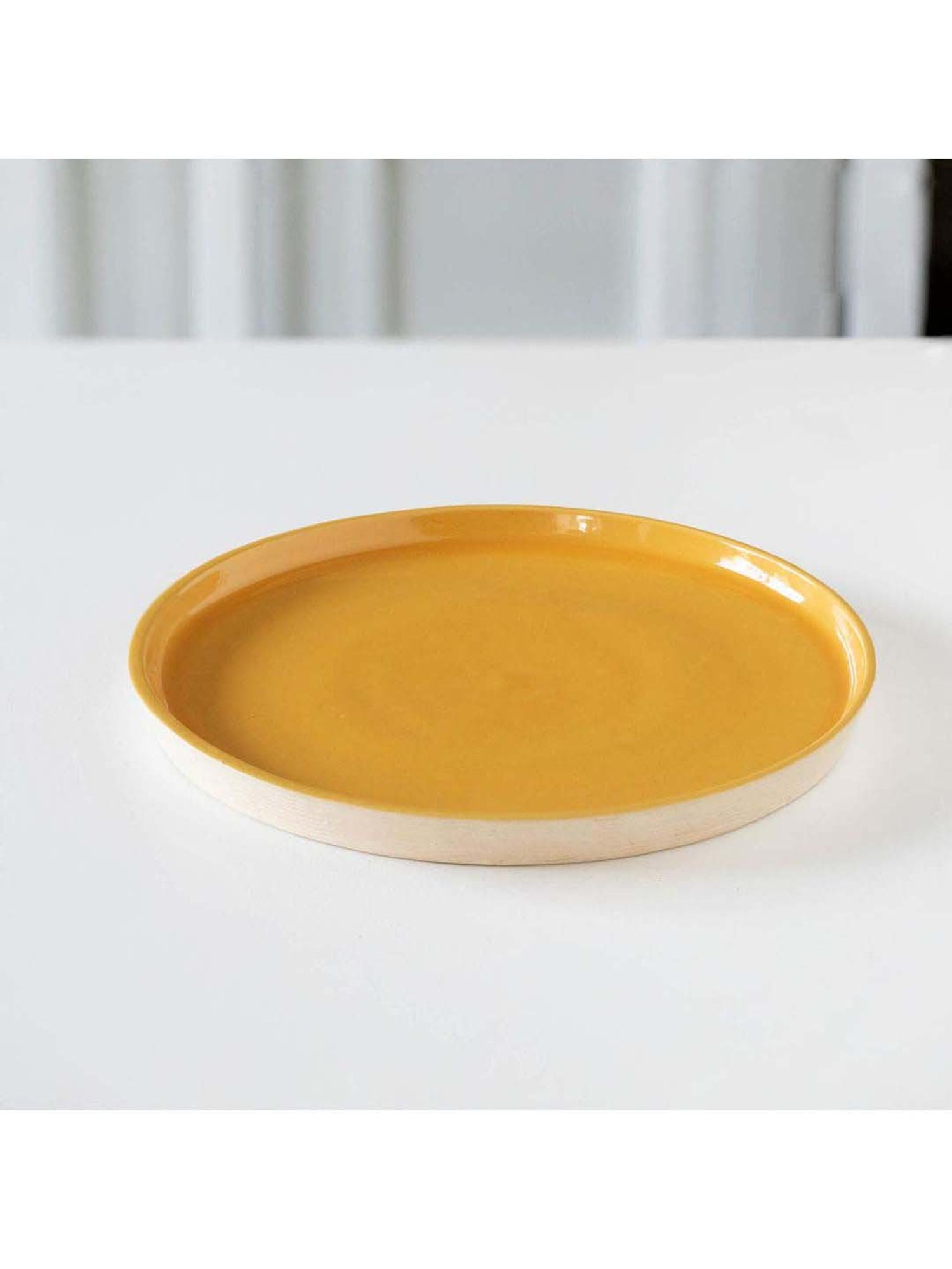 ellementry Amber Love Beige Ceramic Side Plate - Set of 1