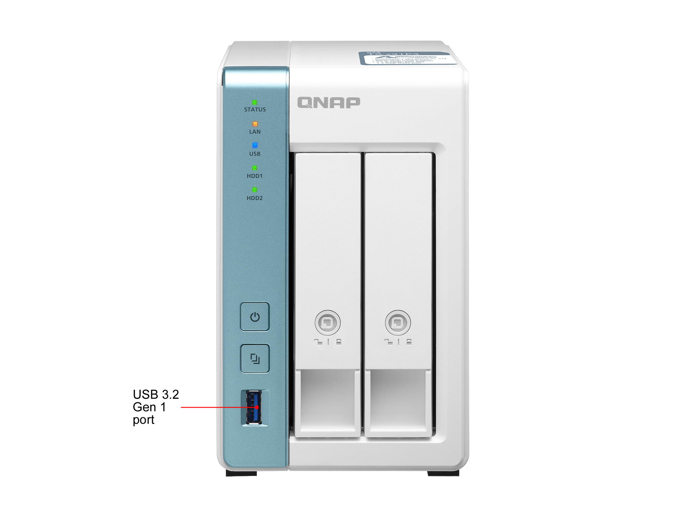 QNAP TS-231P3-4G 2 Bay Home & Office NAS with one 2.5GbE Port