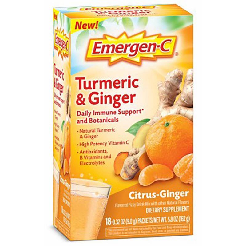 Emergen-C Turmeric & Ginger Powder - Citrus-Ginger - 18ct