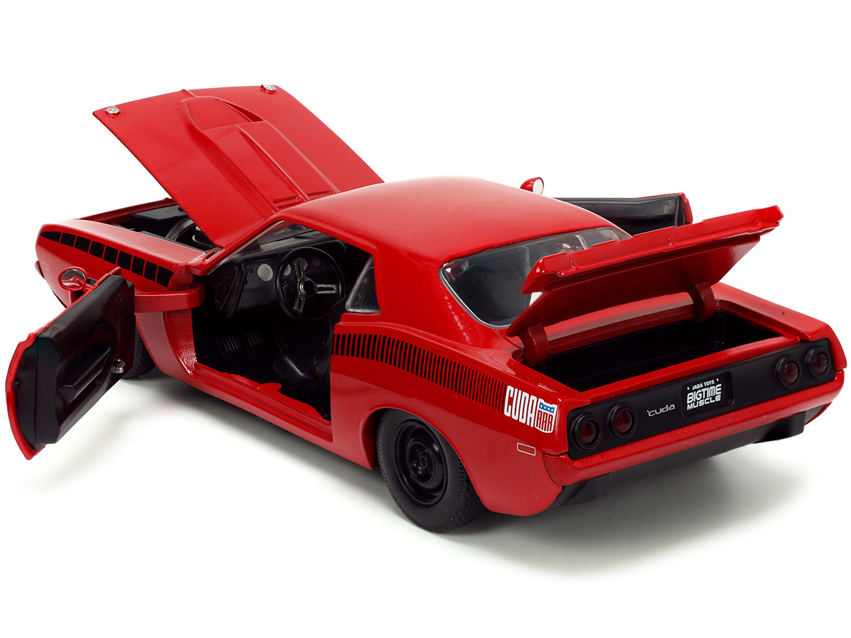 1971 Plymouth Barracuda Tahitian Walnut Metallic and White with White Vinyl Top Limited Edition to 258 pieces Worldwide 1/18 Diecast Model Car by ACME