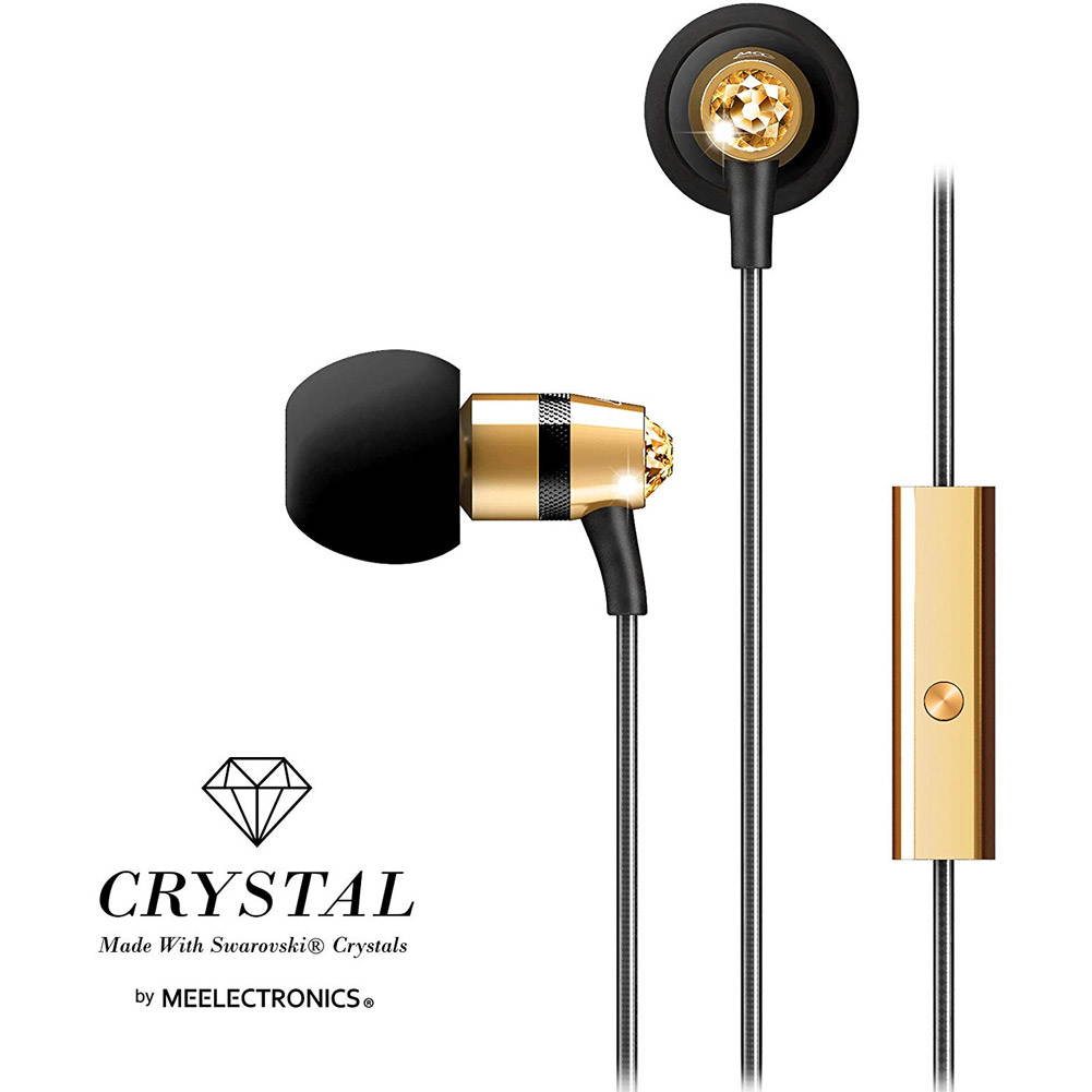 Mee audio Turquoise Blue  EP-M11J-TQ-MEE  In-Ear Headphones with Microphone Made with Swarovski Crystals