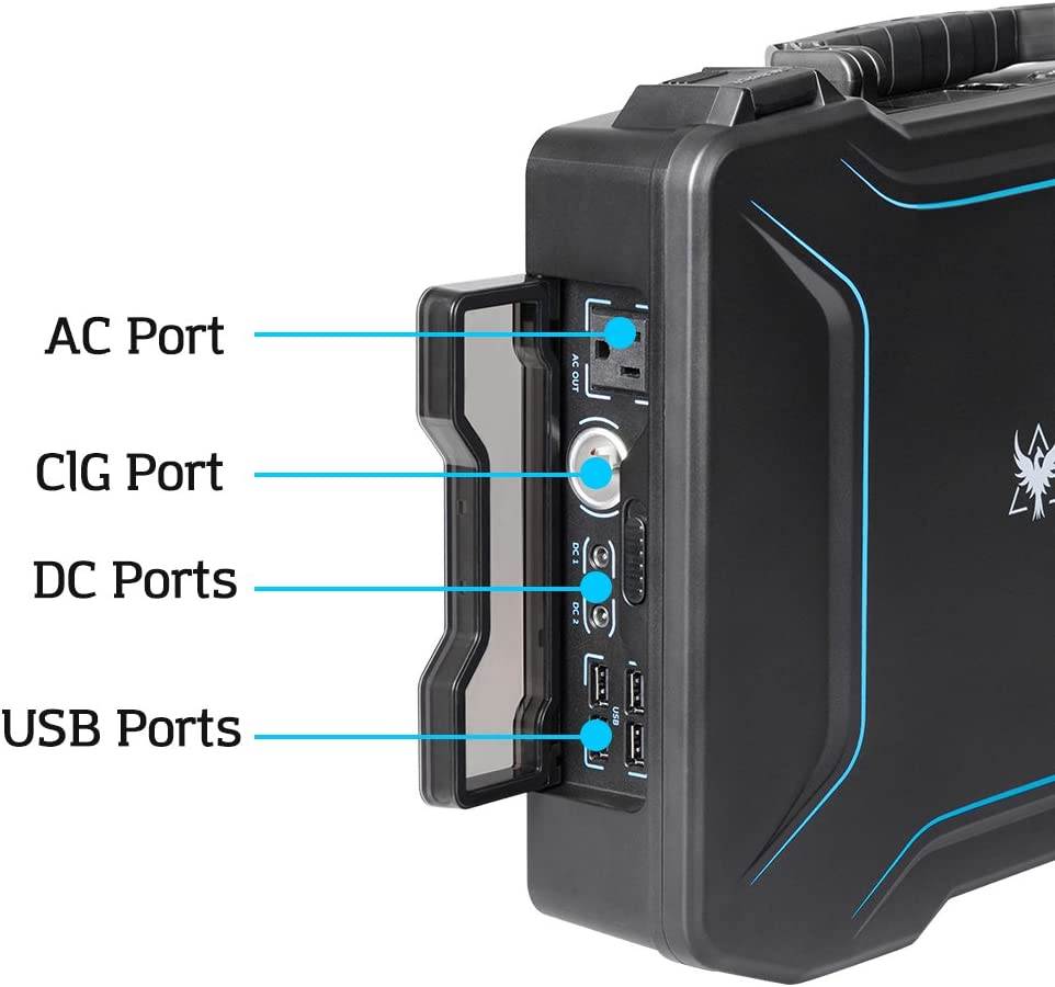 Renogy Phoenix 246.24Wh/150W Portable Generator All-in-one Kit with 20W Built-in Solar Panel for Outdoors Camping Travel Emergency Off-Grid Applications