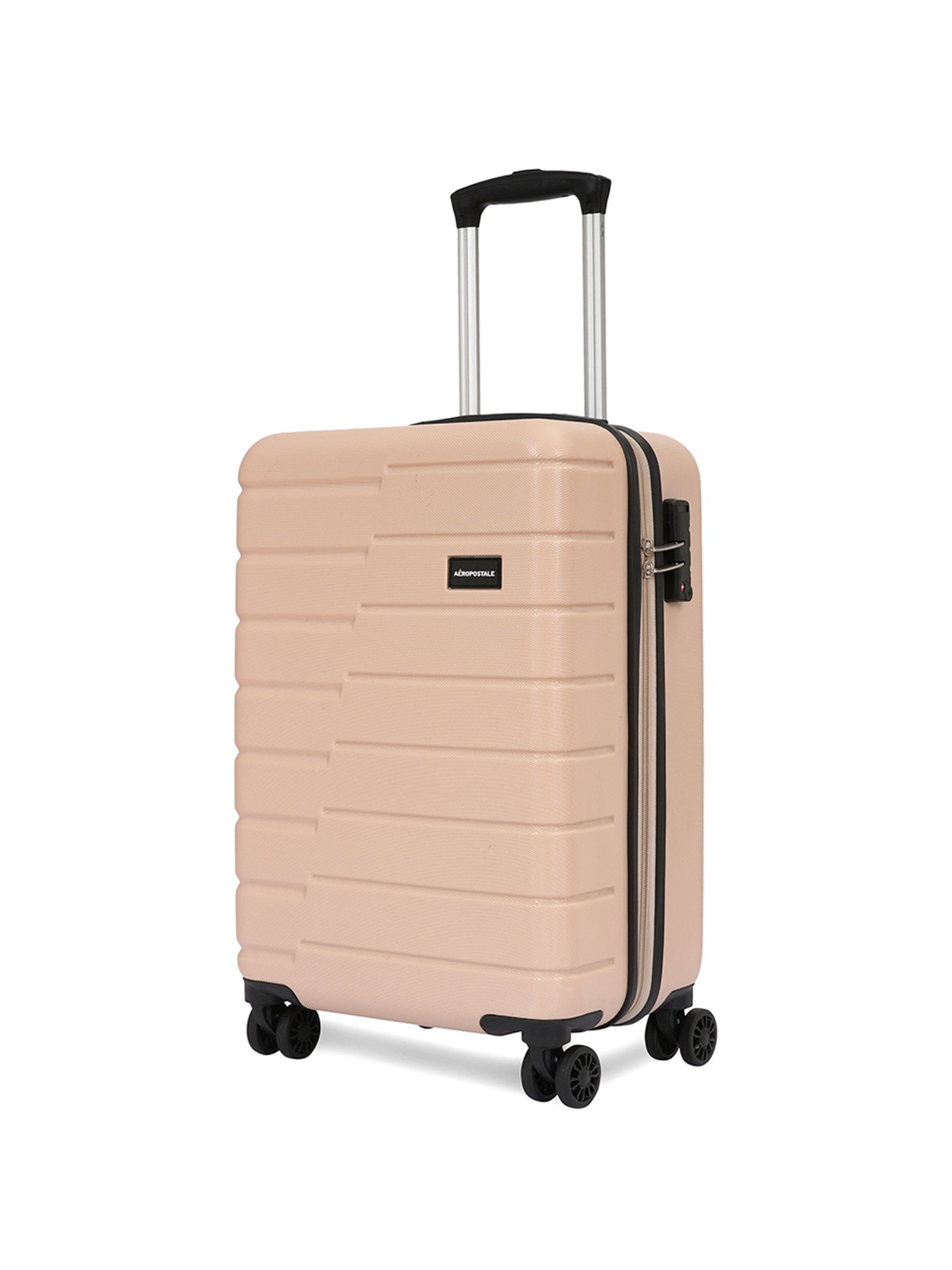 Aeropostale Stout Beige Textured Hard Cabin Trolley Bag - 24 cm