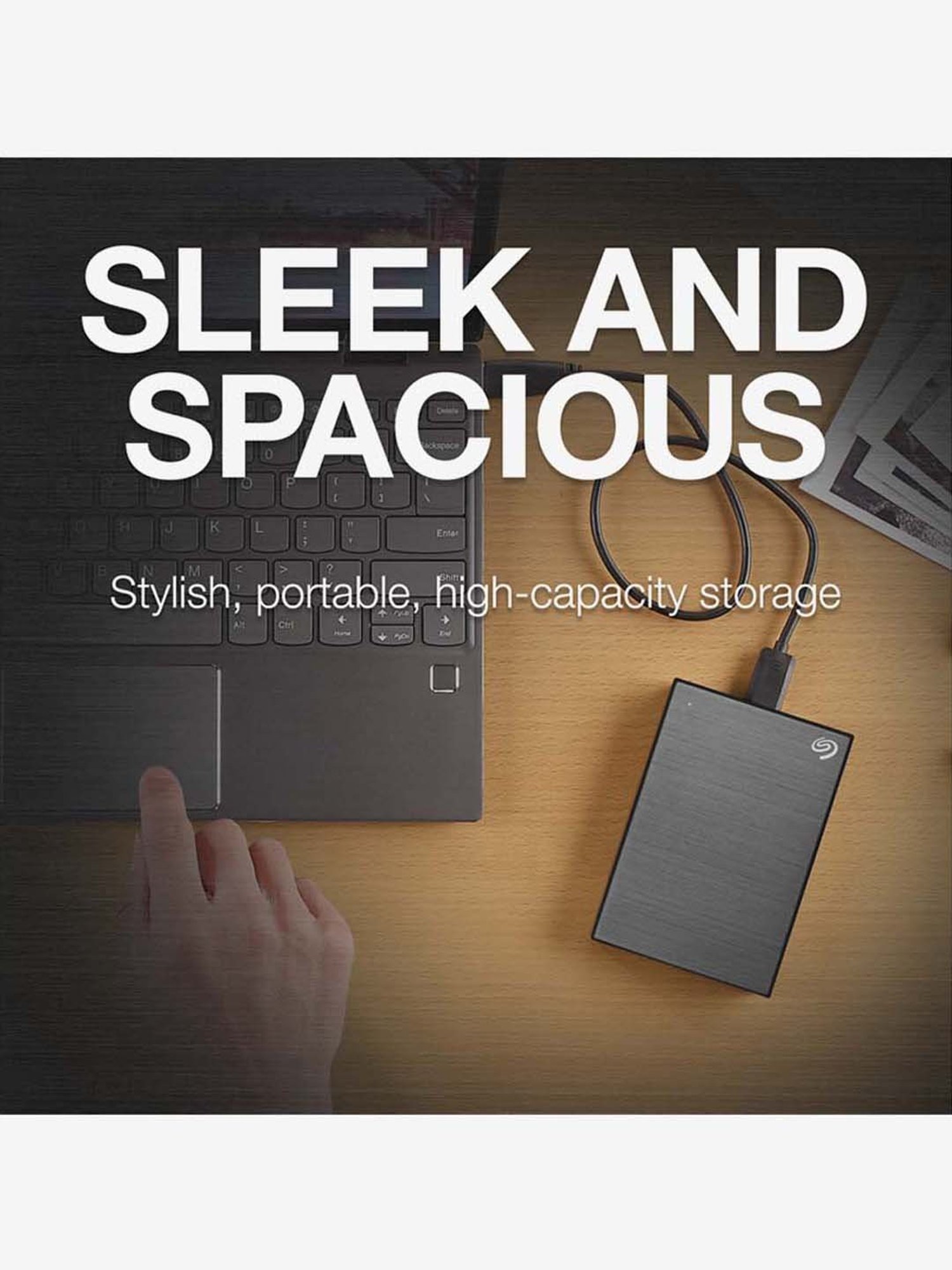 Seagate One Touch 4TB External HDD with Password -Gray for Win & Mac - STKZ4000404