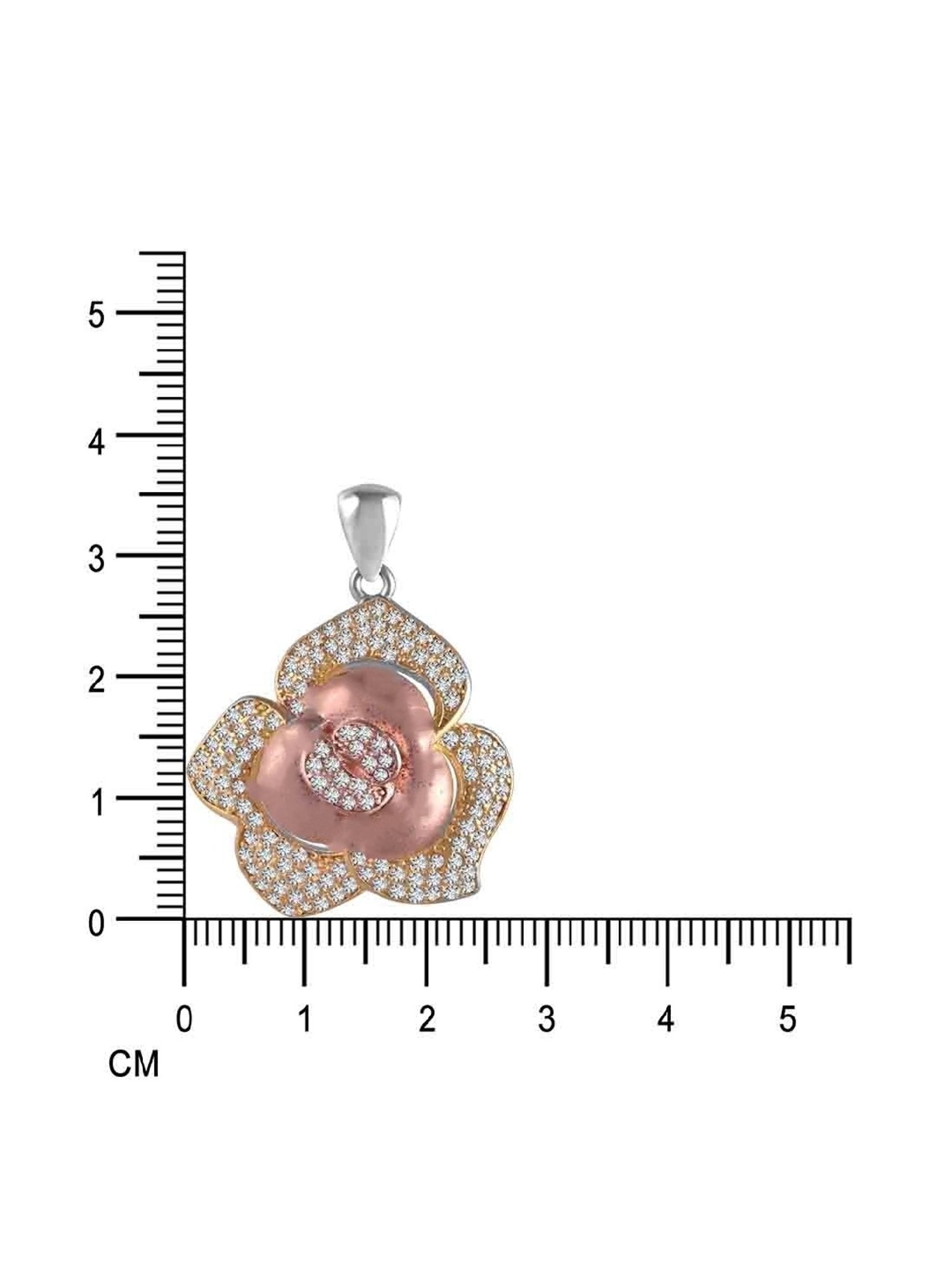 Rihi by P.C. Chandra Jewellers Rosy Pendant And Earring Set For Women And Girls (Without Chain)