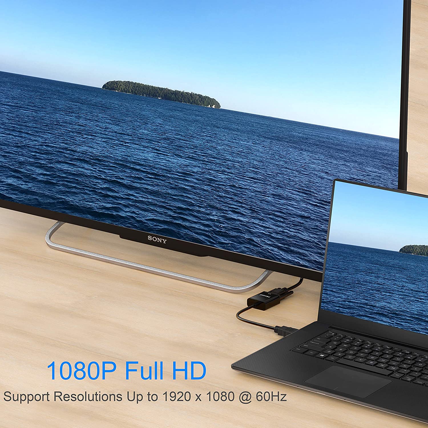 DisplayPort to VGA Gold-Plated DP to VGA Adapter (Male to Female) Compatible for Lenovo, Dell, HP, ASUS