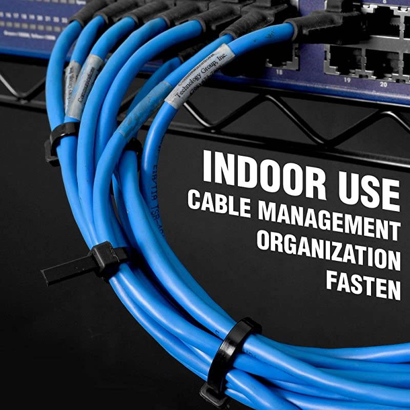 White Cable Zip Ties Premium Nylon Wire Management Ties 50 LB Tensile Strength 8 Inch White 1000 Pack