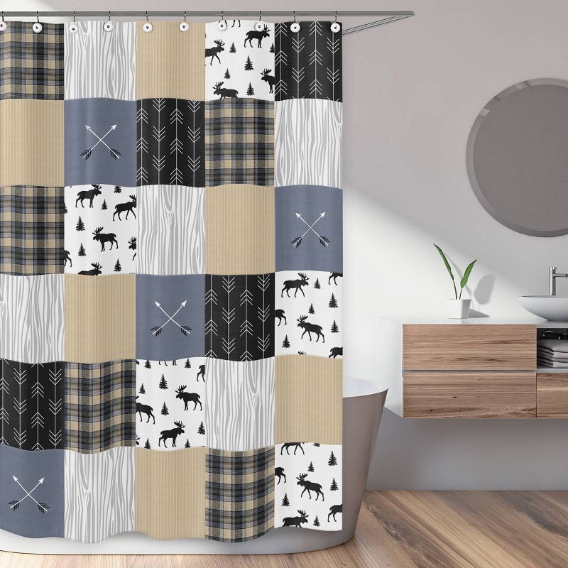 Rustic Shower Curtain Blue - Sweet Jojo Designs