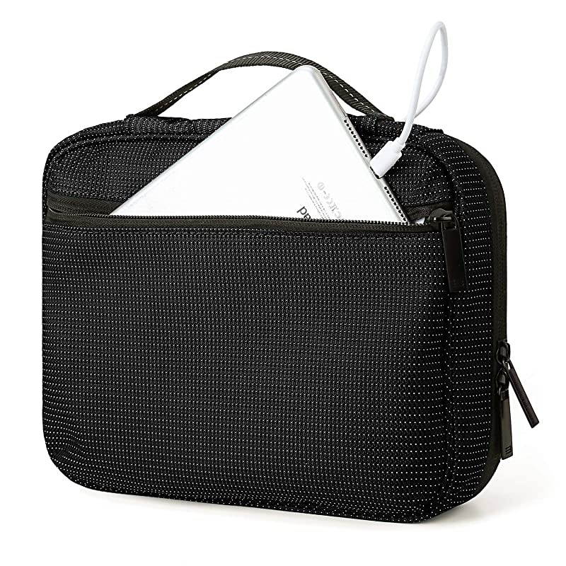 Travel Electronic Organizer Cases Electronics Accessories Storage Bag Portable for Tablet 79 Hard Drives Cables Memory Sticks SD Cards Black