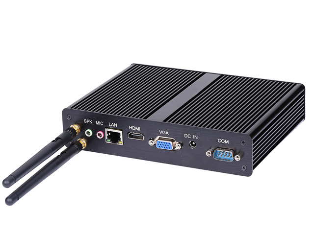 HUNSN Fanless Mini PC, Intel Celeron J1800, Desktop Computer, HTPC, Nano/Kodi Box, Windows 10 Pro/Linux Ubuntu, BM10, AC WiFi2.4+5Ghz/BT4.0/2COM/VGA/HDMI/USB3.0/4USB2.0/LAN, (4G RAM/64G SSD)