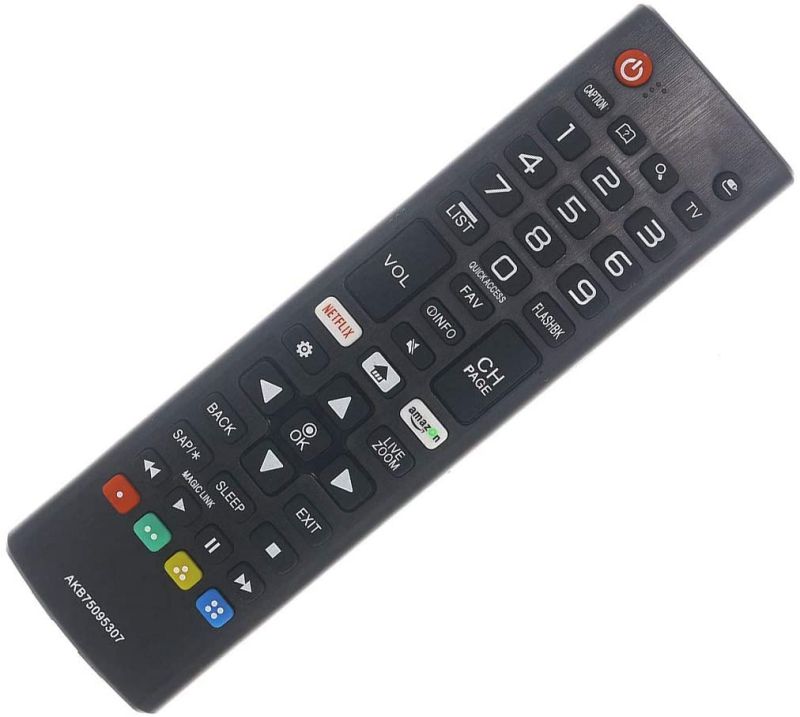 Aurabeam AKB75095307 Replacement TV Remote Control Netflix and Amazon Buttons for/fit LG 32LJ550BUA 32LJ550B-UA 32LJ550BUB 32LJ550MUB 32LJ550M-UB 43LJ5500 43LJ5500UA 43LJ5500-UA Televisions