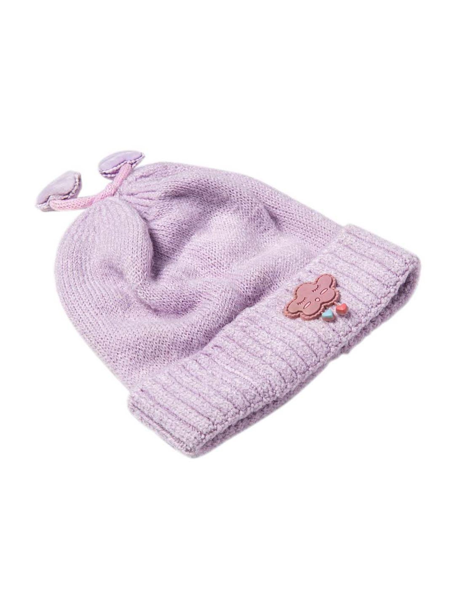 Baby Moo Kids Purple Woollen Cap