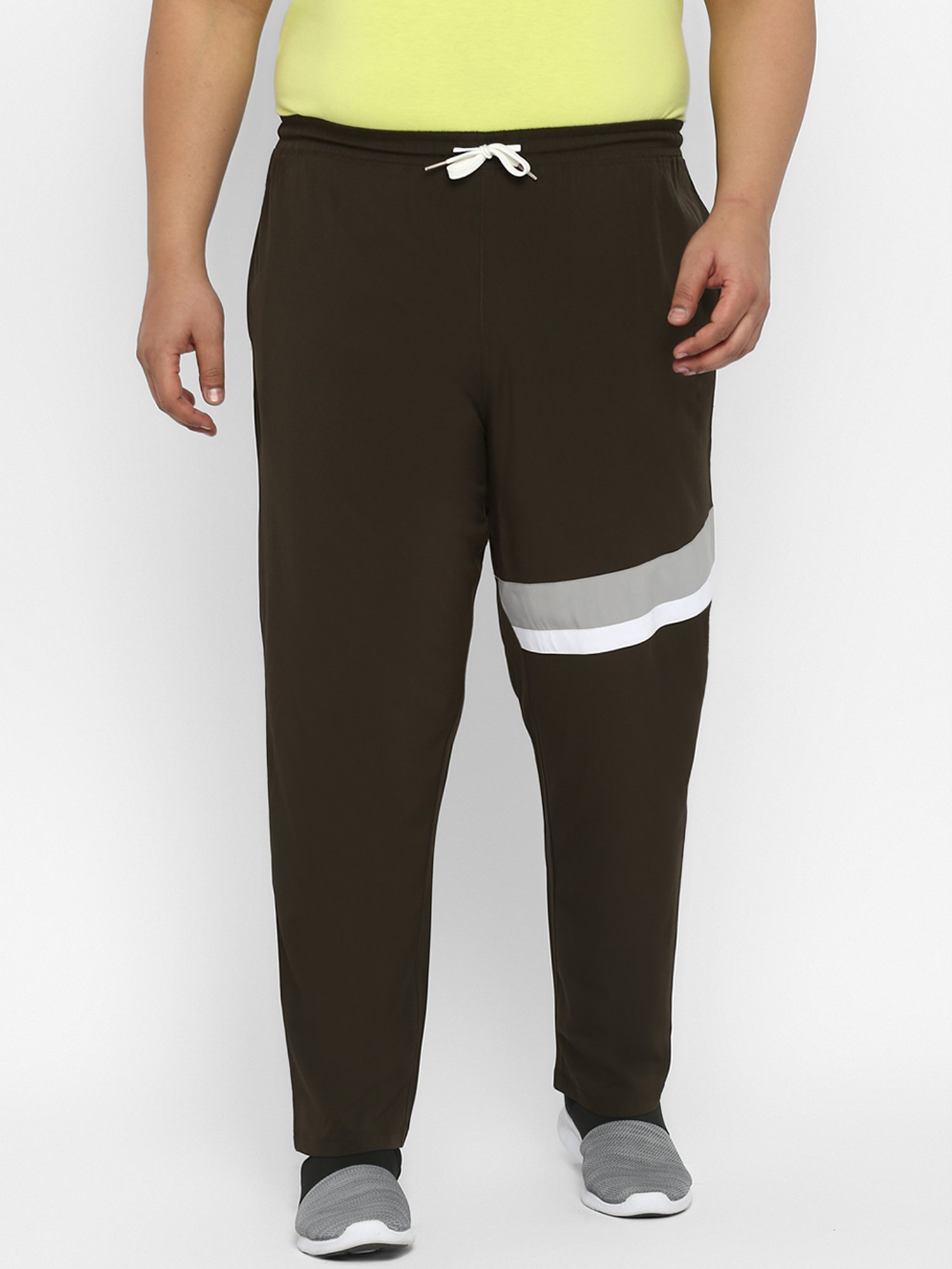 Yuuki Dark Olive Mid Rise Plus Size Track Pants