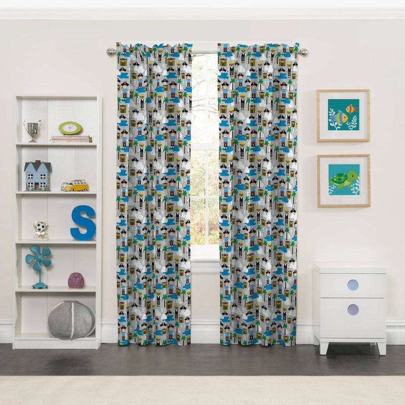 Crayola Pointillist Pansy Curtain Panel