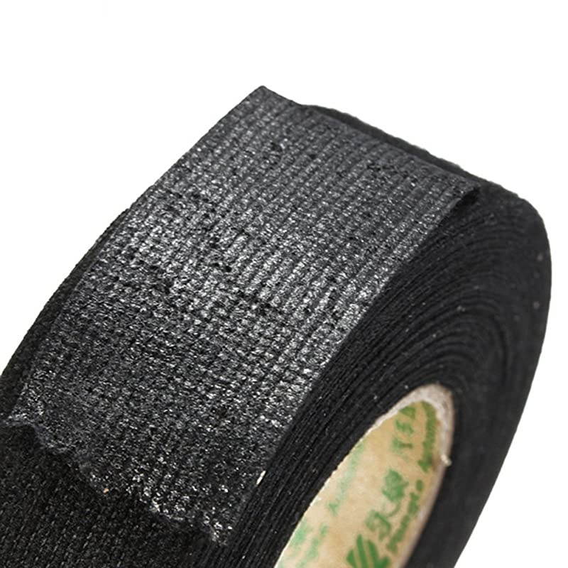 Rolls Wire Loom Harness Tape Wiring Harness Cloth Tape Wiring Loom Harness Adhesive Cloth Fabric Tap Adhesive Fabric Tape for Automobile Wire harnessing Noise Damping Heat Proof1mm x 1m