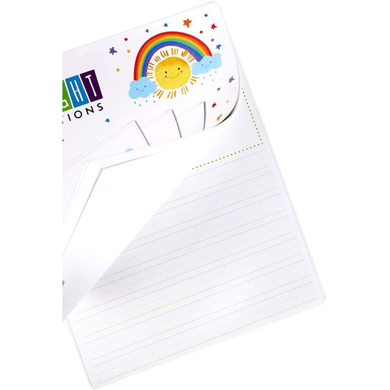Bright Creations 2 Pack Wide Ruled Manuscript Paper Pad for Kids (9 x 12 in, 30 Sheets Per Pack)