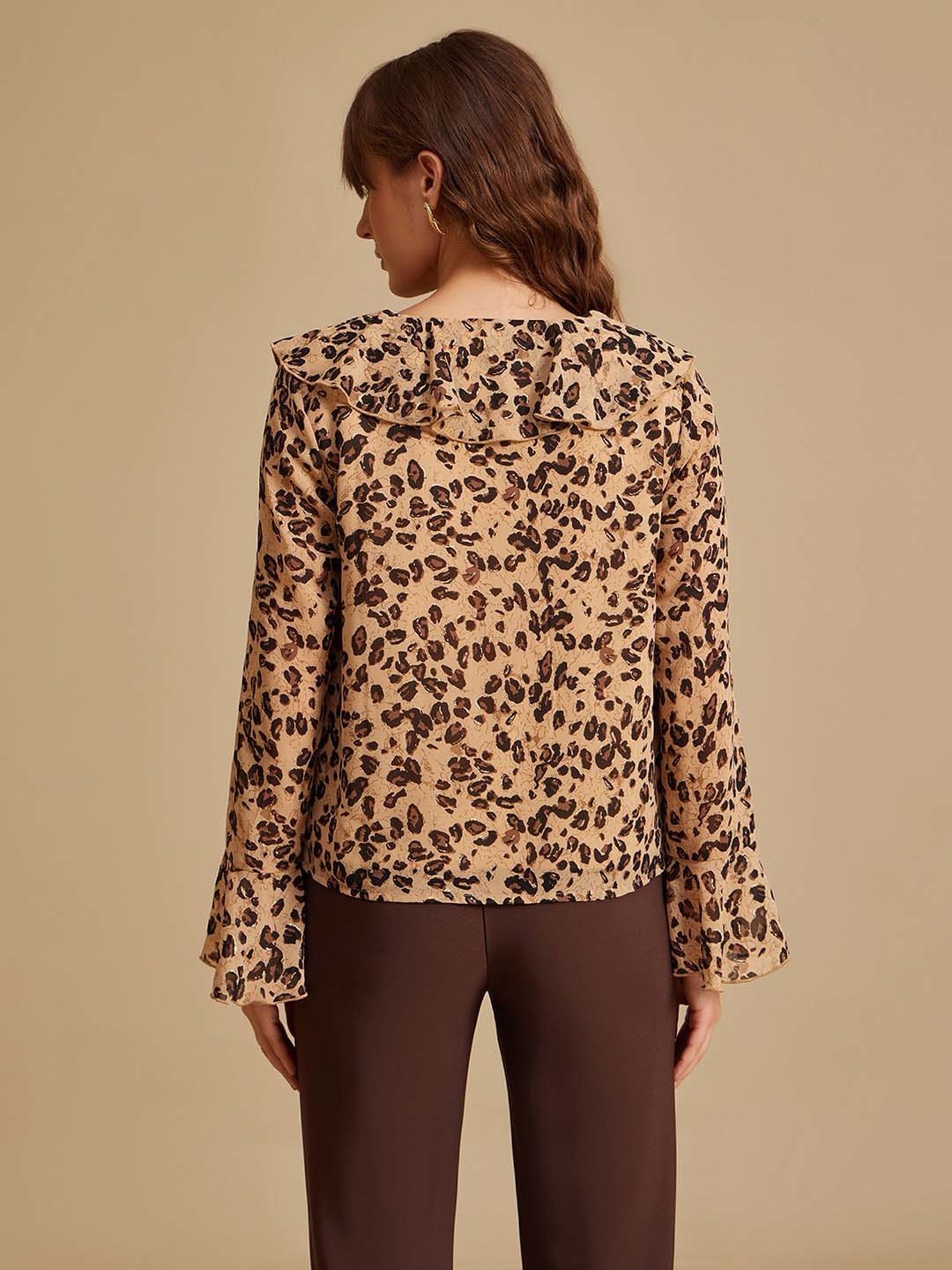 Kazo Beige Printed Top