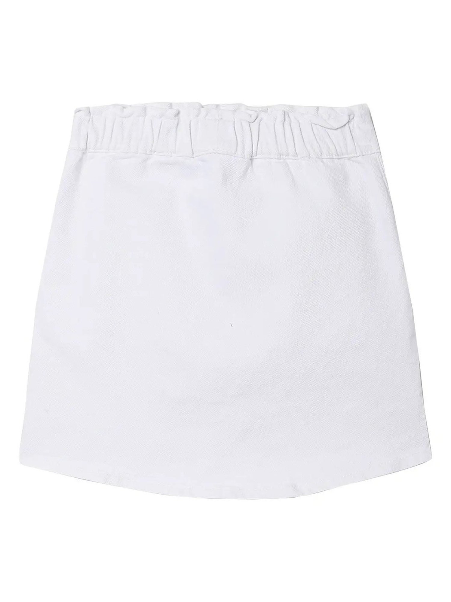 Elle Kids White Printed Skirt