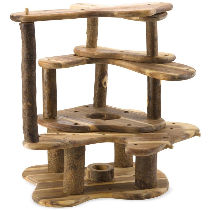 HearthSong Tree Blocks 34-Piece Tree Fort Kit, Includes Platforms, Staircase, Bridges, and More