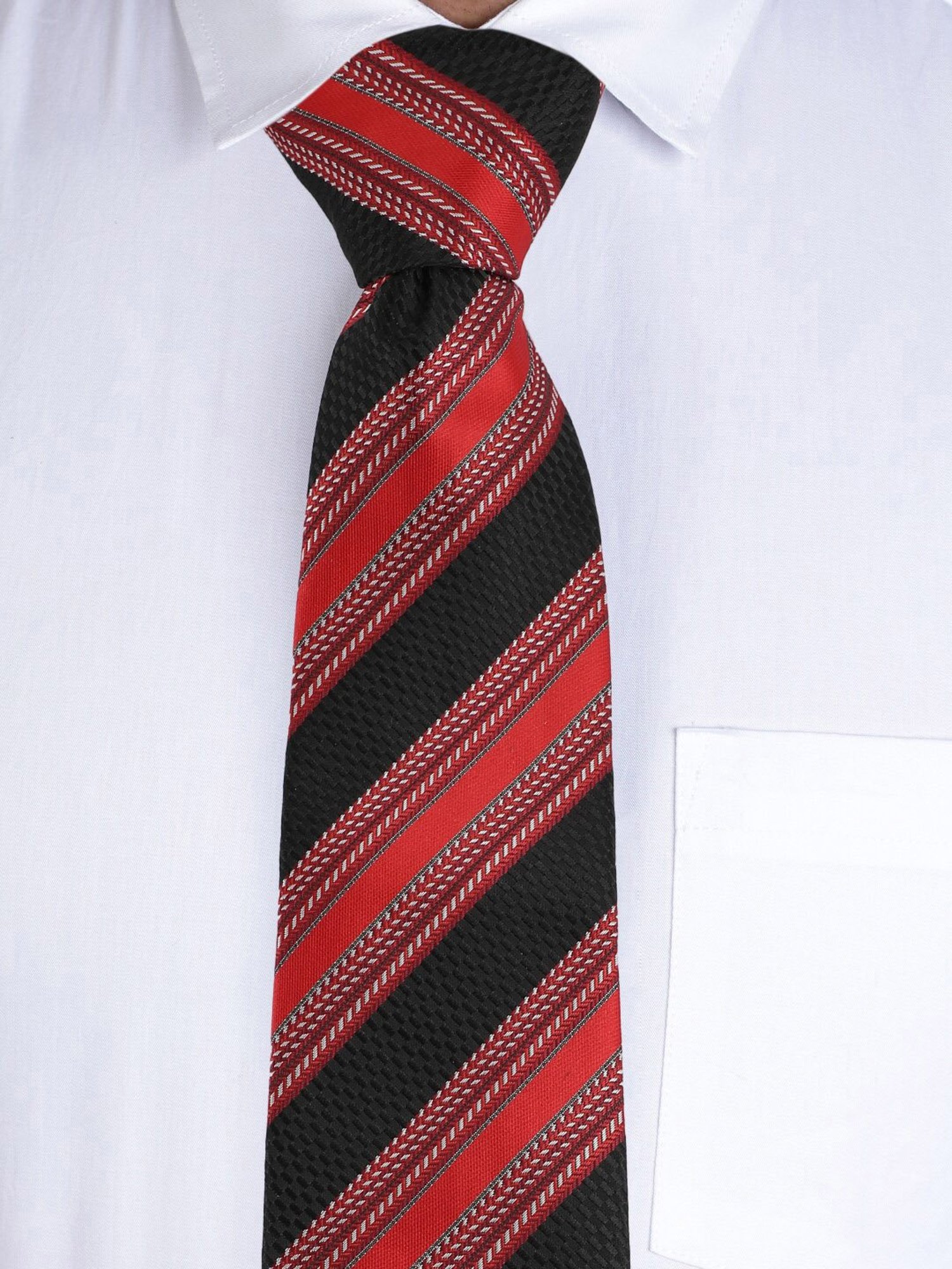 Alvaro Castagnino Red Woven Tie