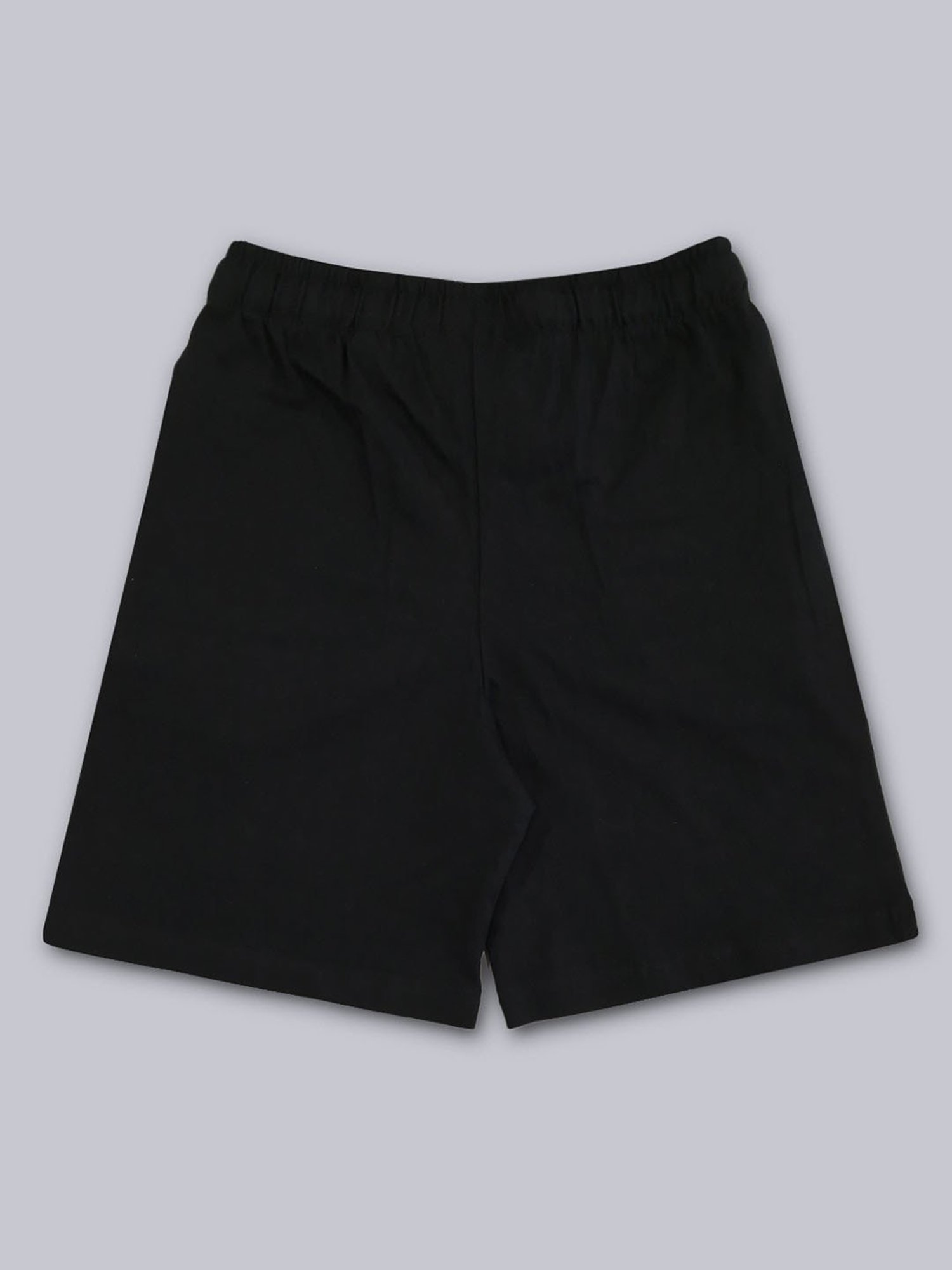 Kidsville Black Printed Shorts