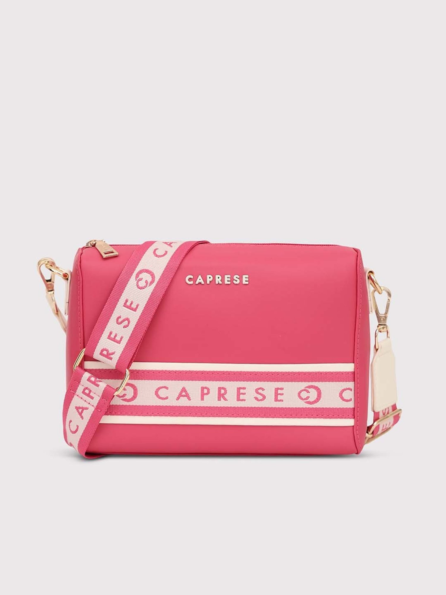 Caprese TRINITY Fuchsia Logo Medium Sling Handbag