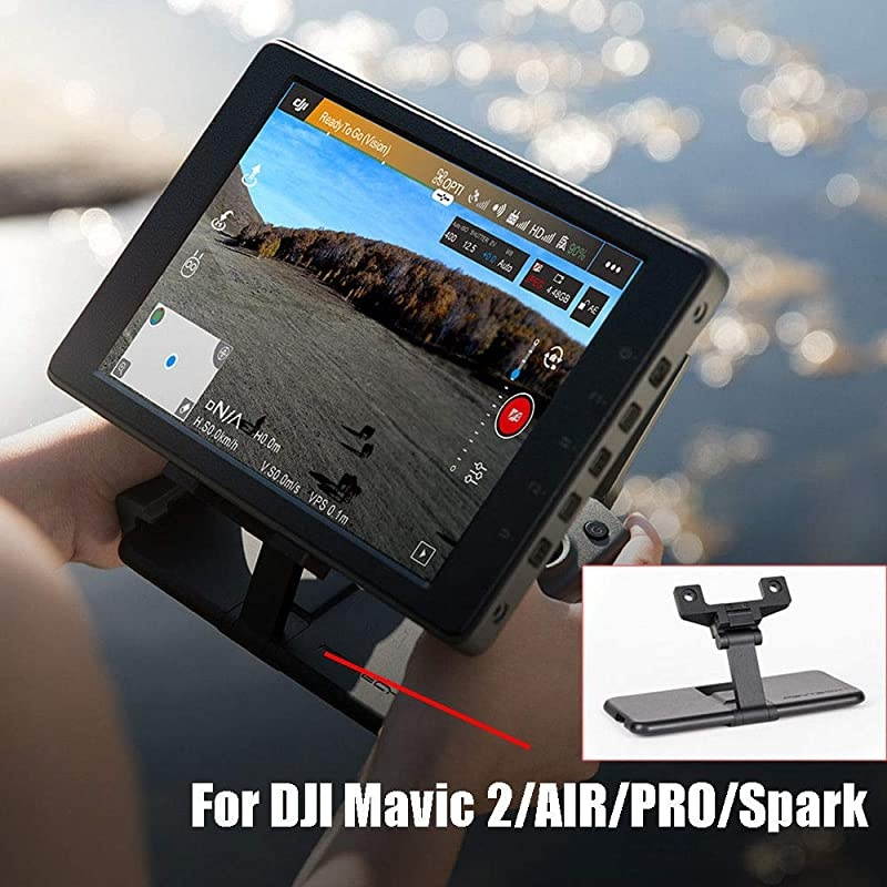Crystalsky Mounting Bracket Controller Monitor Bracket Clip Holder Aluminum Compatible with Mavic 2/Mavic AIR/Mavic PRO/Spark Drone