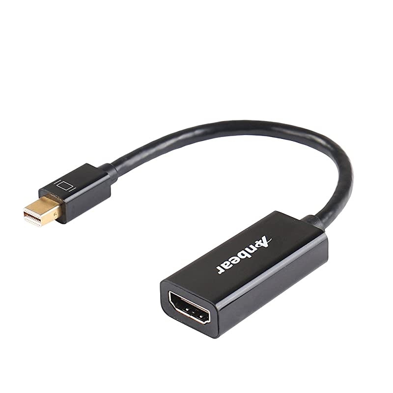 Mini DisplayPort to HDMI Gold Plated Mini Display PortThunderboltTM Port Compatible to HDMI HDTV Male to Female Adapter for Mac Book iMac and More DP V12 Support