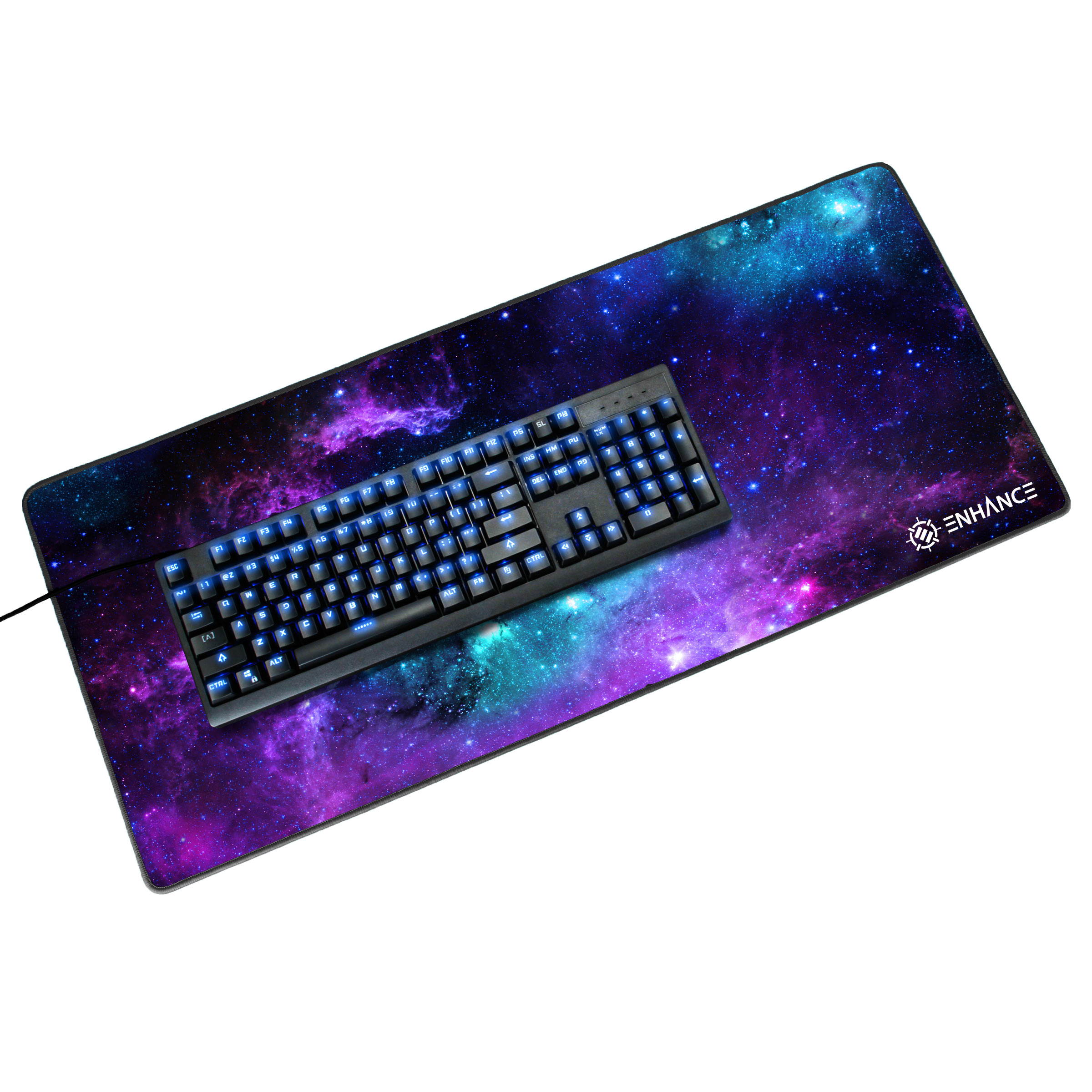 ENHANCE Pathogen GX-MP2 XXL Mouse Pad with Low-Friction Tracking Surface - Galaxy