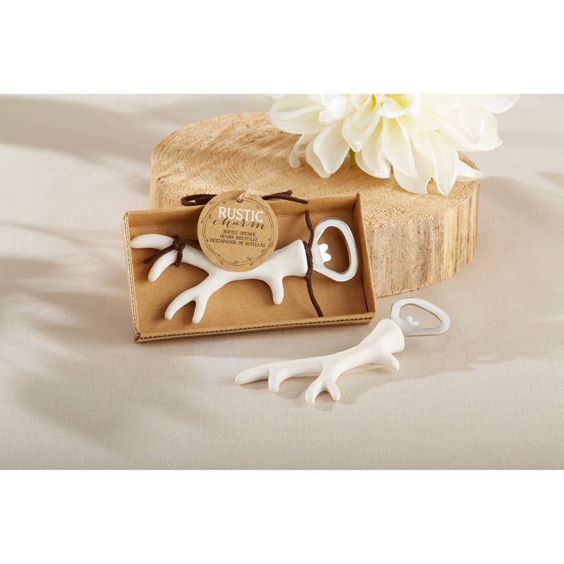 12ct "Rustic Charm" Antler Bottle Opener