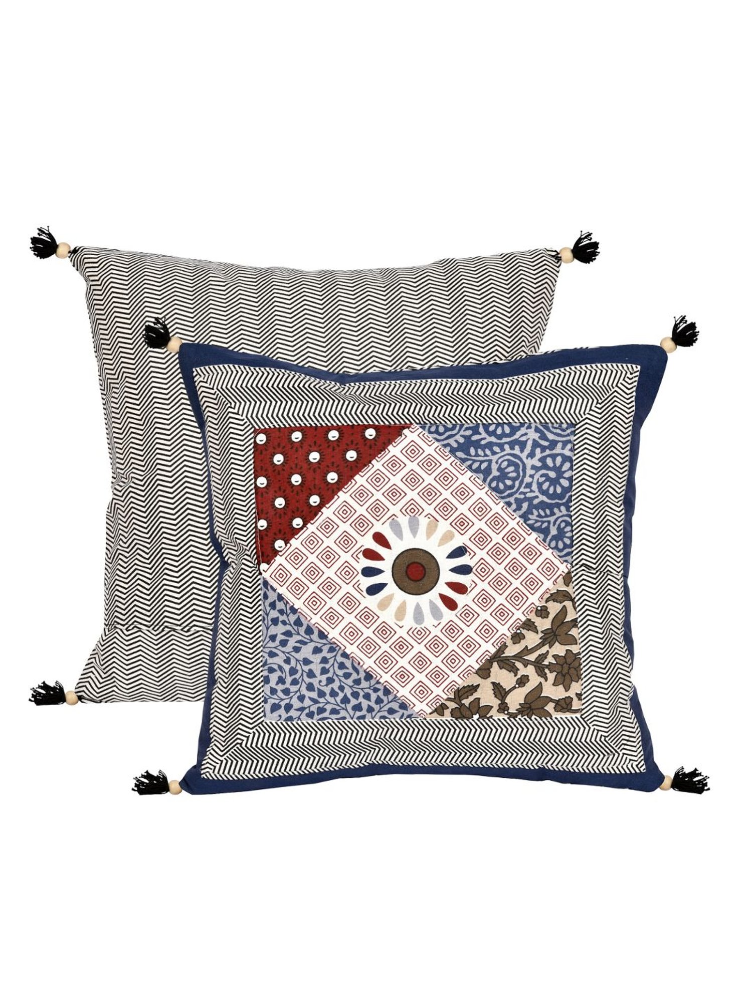 Living Roots Multicolor Cotton Cushion Covers - Set of 5