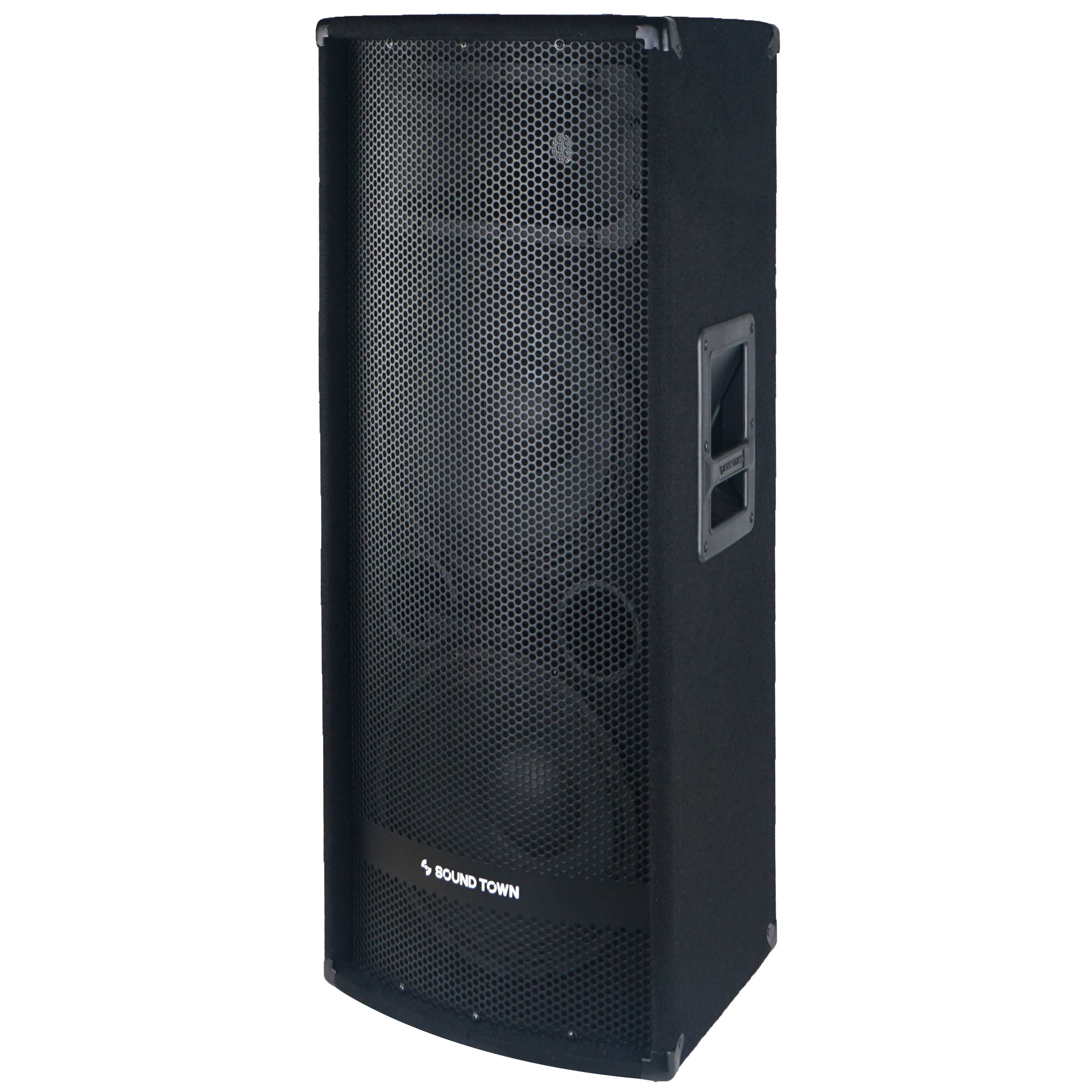 Sound Town Dual 12" 1200W 2-Way Full-Range Passive DJ PA Pro Audio Speaker with Titanium Compression Driver for Live Sound, Karaoke, Bar, Church (METIS-212)