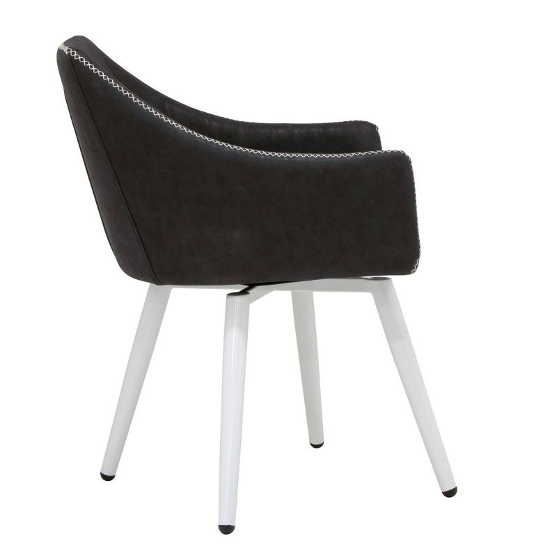 Sydney Swivel Office Chair White/Dark Gray - Calico Designs