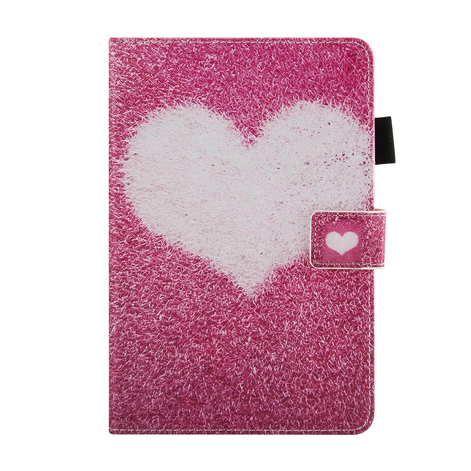 iPad Mini Case for iPad Mini 2/3/4 - Dteck Slim Fit Premium PU Leather Multiple Viewing Folio Stand Wallet Cover with Auto Wake/Sleep Smart for Apple iPad Mini 2/Mini 3/Mini 4, Pink Love