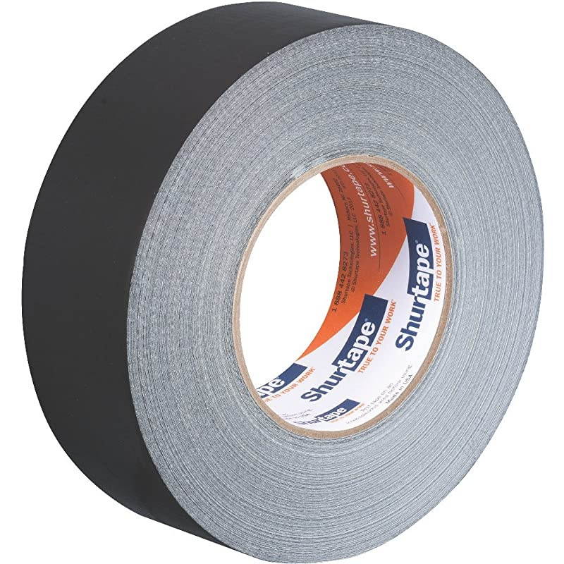 PC 618 Performance Grade, Colored Cloth Duct Tape, 48mm x 55m, Black, 1 Roll (203674)