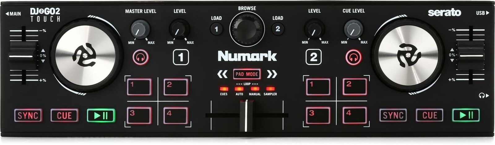 Numark DJ2GO2 Touch 2-channel Serato DJ Controller