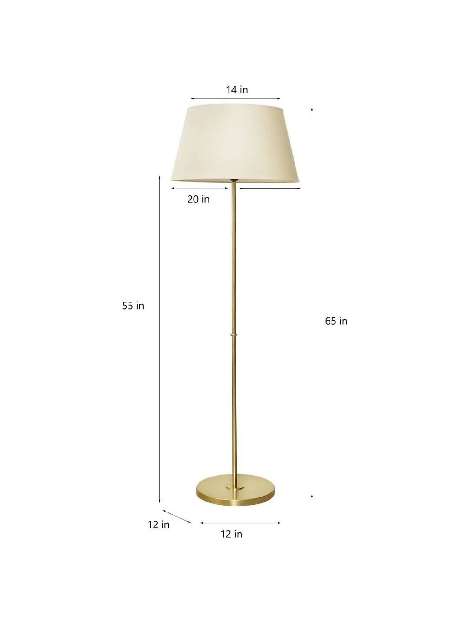 64" x 8.9" x 10.5" Smart Light Full Spectrum Floor Lamp (Includes LED Light Bulb) White - Verilux