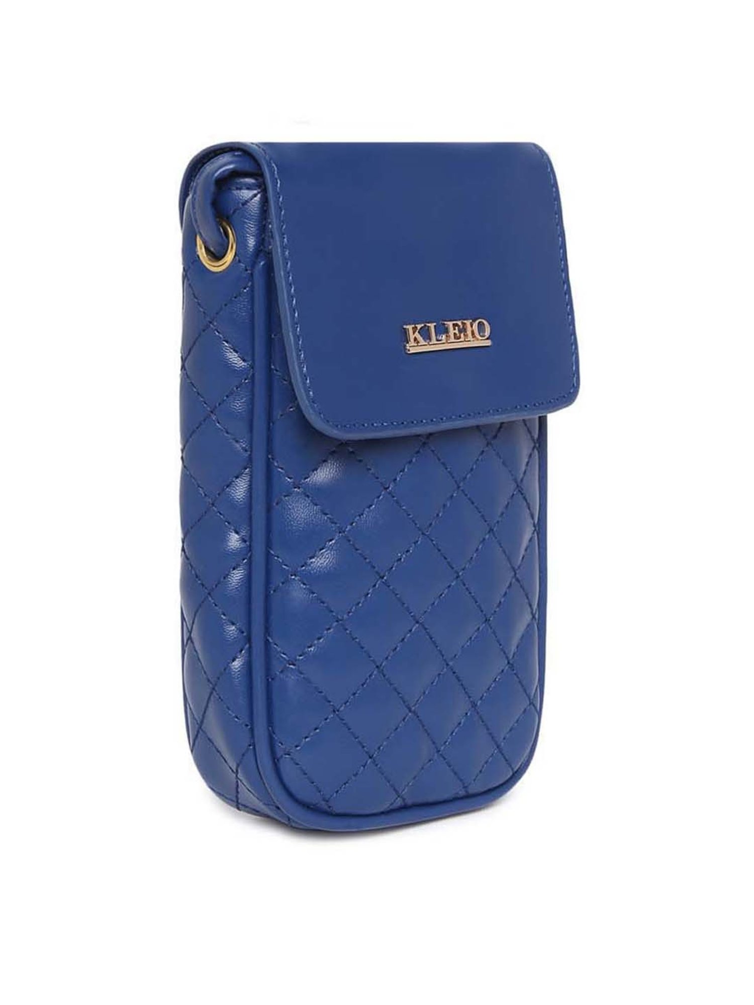 KLEIO Royal Blue Quilted Mobile Pouch