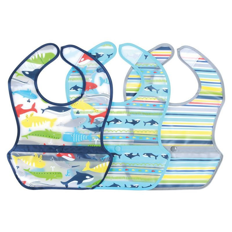 Green Sprouts Snap & Wipe Pocket Bib Set - 6 Pack