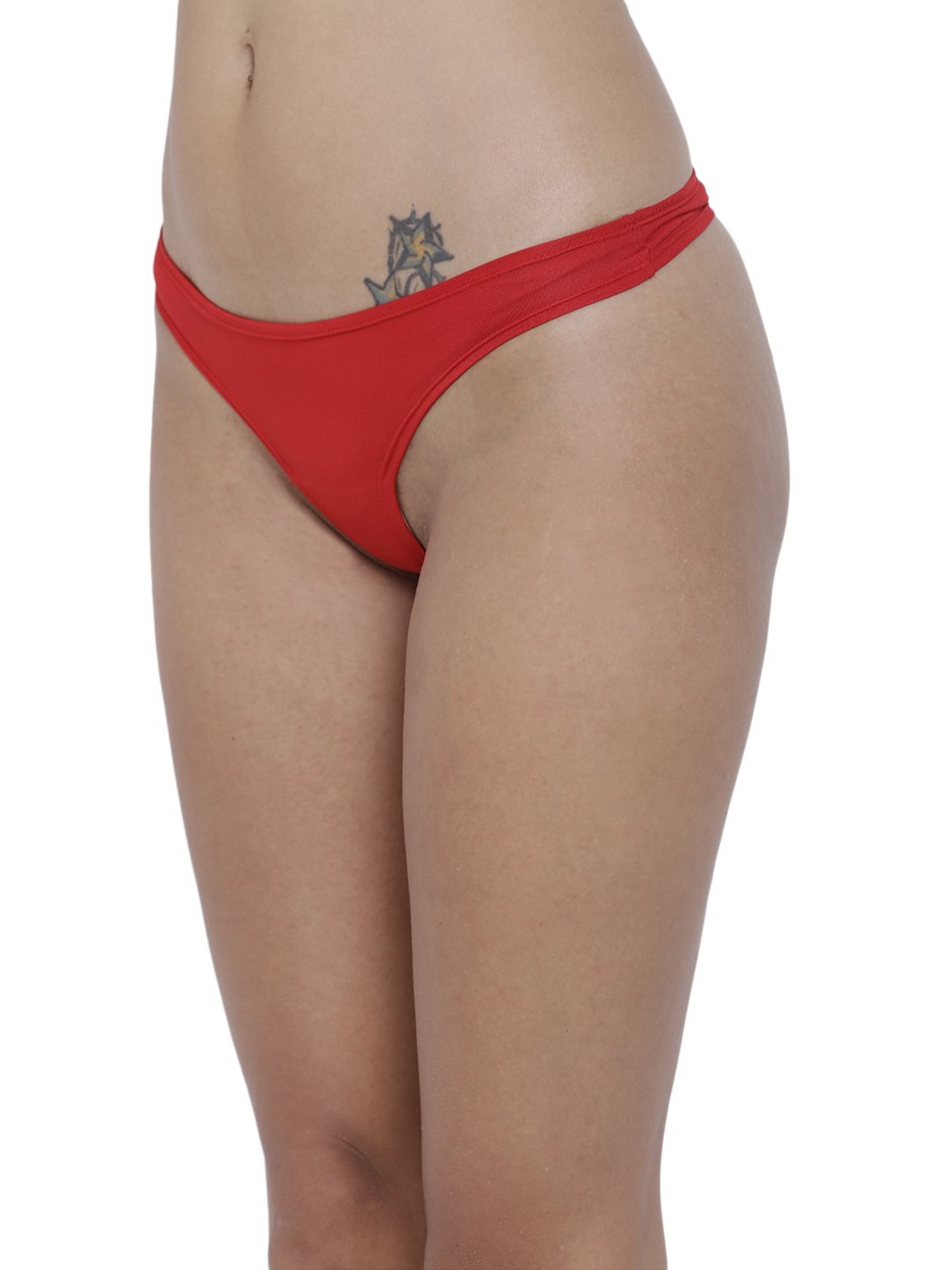 BASIICS by La Intimo Red Bikini Panty