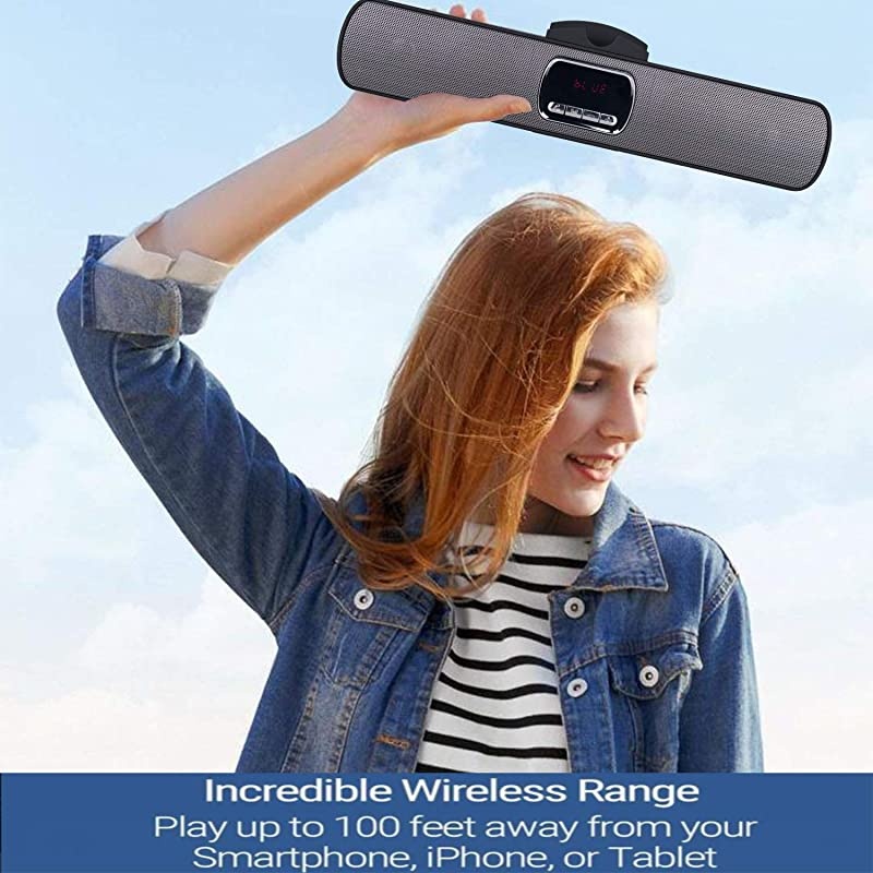 Ultra Portable Wireles Rechargeable Handsfree Bracket Bluetooth Speaker Stereo System Phone Holder Mount Stand for Android Smartphones and Tablets iPad iPhone 5S 6 6S 7 8 Plus X Black