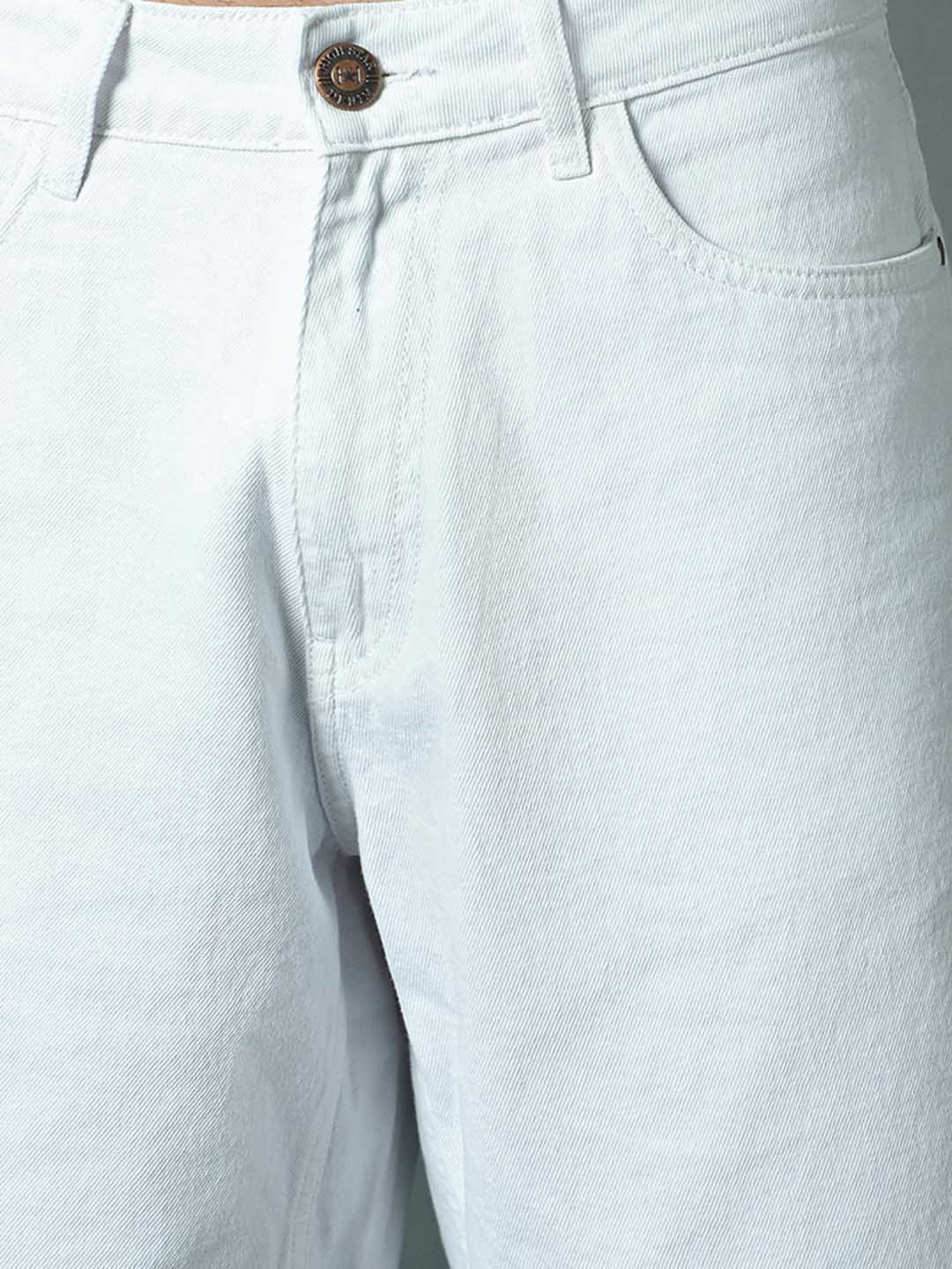 High Star White Regular Fit Shorts