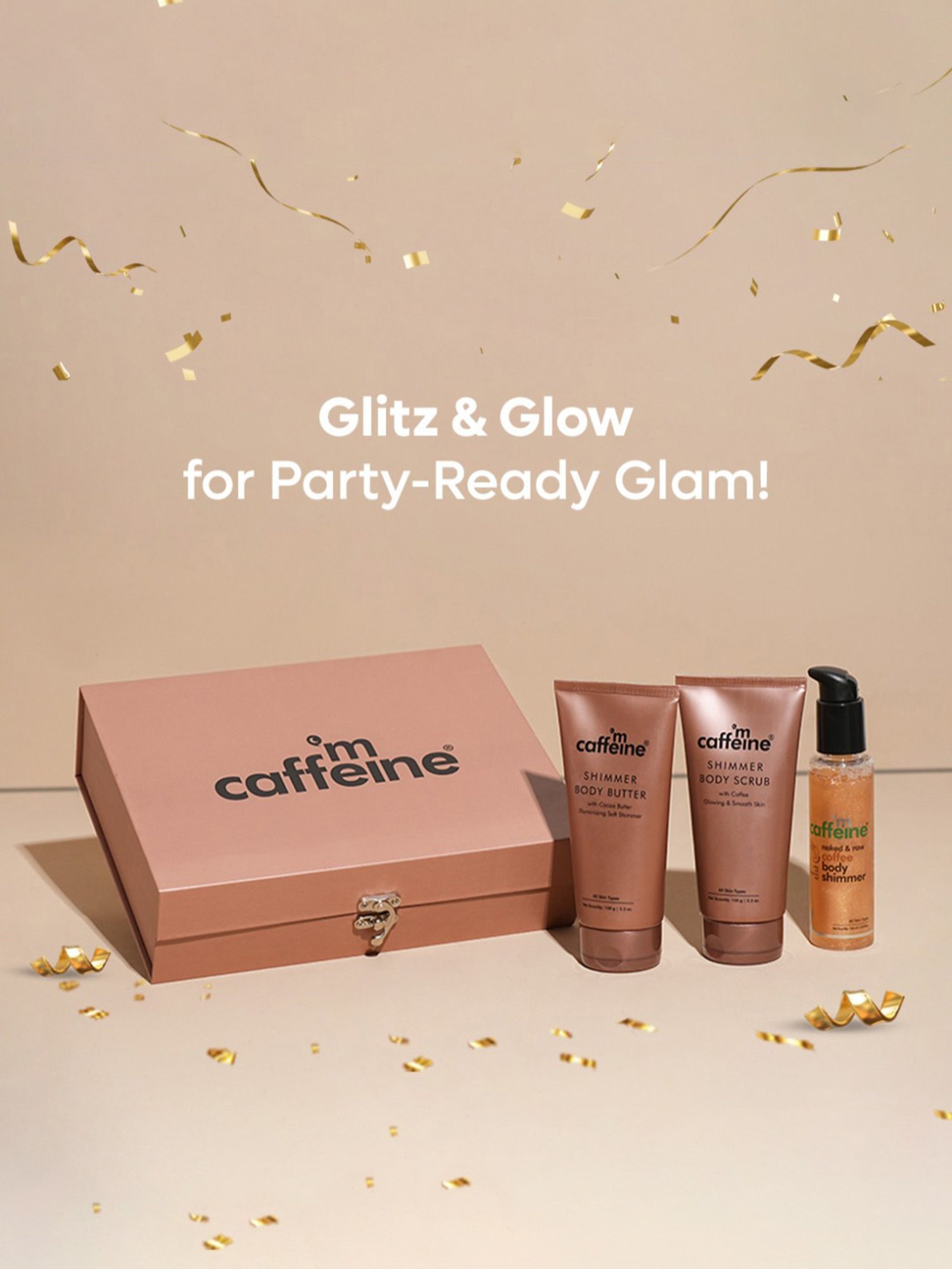 mCaffeine Shimmer & Glow Body Gift Kit