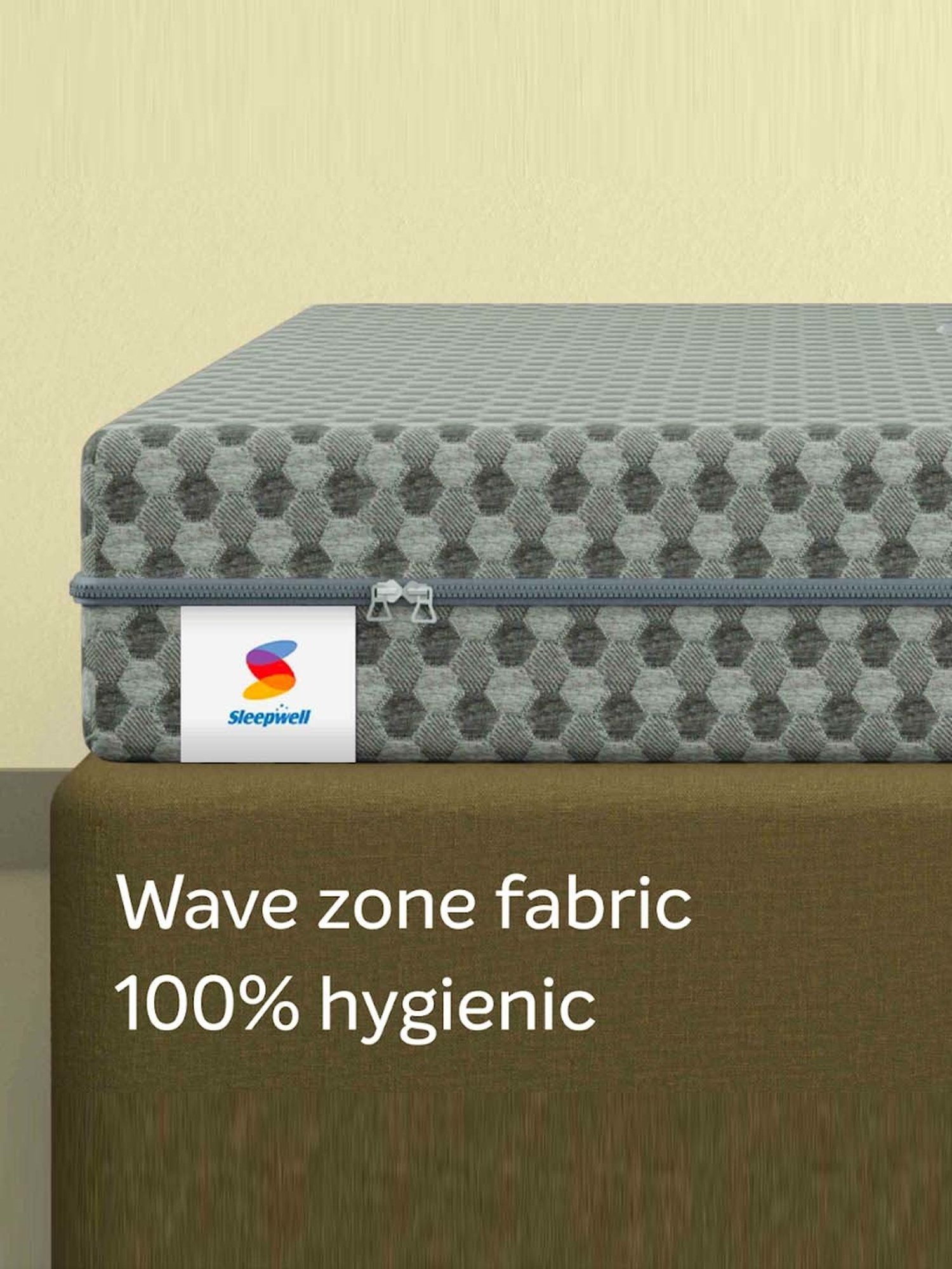 Sleepwell Light Grey Polyester Ortho Pro Spring 6-Inch Single Bed Size Mattress